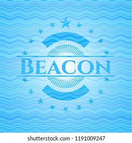 Beacon water wave badge background.