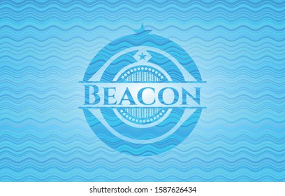 Beacon water wave concept emblem background. Vector Illustration. Detailed.