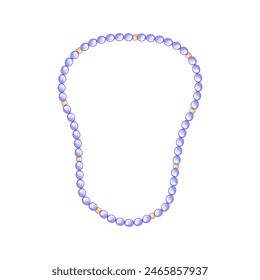 Perlen Perlen Halskette Cartoon. Armband Perle, Schmuck Gras, Party Choker Perlen Halskette Zeichen. Isoliertes Symbol Vektorillustration