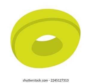 Bead element for create bracelets flat icon. Vector illustration
