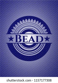 Bead emblem with jean high quality background