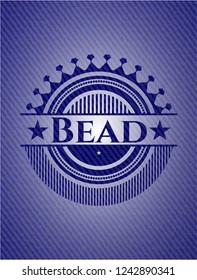 Bead emblem with jean high quality background