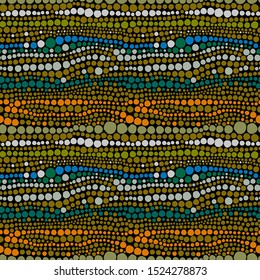 bead embroidery. Seamless vector pattern. ethnic ornament of bright beads