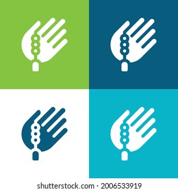 Bead Flat four color minimal icon set