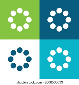 Bead Flat four color minimal icon set