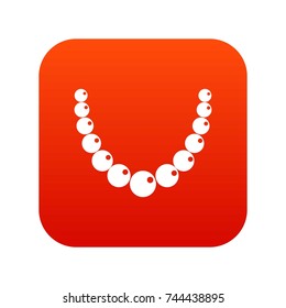 Bead icon digital red for any design isolated on white vector illustration