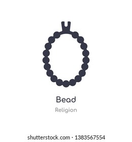 bead icon. isolated bead icon vector illustration from religion collection. editable sing symbol can be use for web site and mobile app