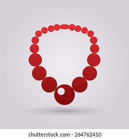 Bead icon, the silhouette. Menu item in the web design.