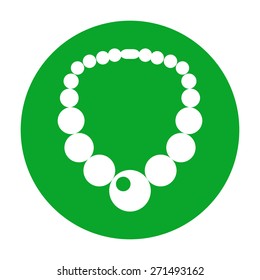 Bead icon, the silhouette. Menu item in the web design