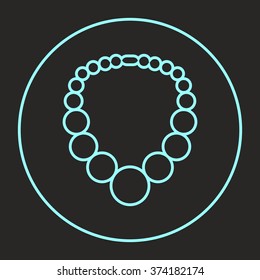 Bead icon, the silhouette. Menu item in the web design