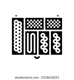 bead jewelry making kit toy baby glyph icon vector. bead jewelry making kit toy baby sign. isolated symbol illustration