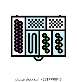 bead jewelry making kit toy baby color icon vector. bead jewelry making kit toy baby sign. isolated symbol illustration