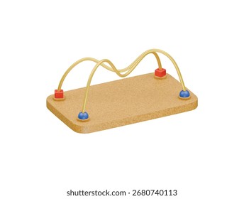  bead maze icon 3d illustration render
