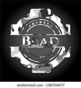 Bead on grey camouflaged pattern