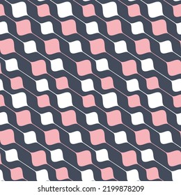 Beet online rosa weißes, nahtloses Muster für Textildesign, Kunsthintergrund, Vektorgrafik für Designs