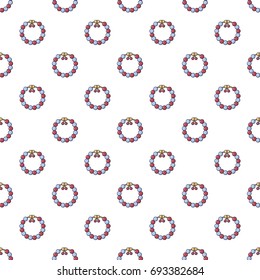 Bead pattern in cartoon style. Seamless pattern vector illustration