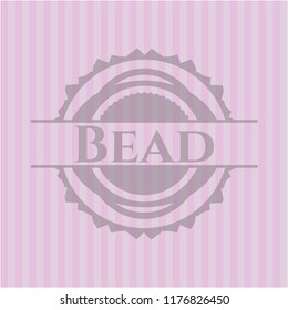 Bead realistic pink emblem