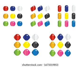 bead set  isolated on white background vector.
