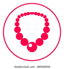 Bead symbol. Menu item in the web design.