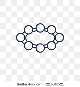 Bead vector outline icon isolated on transparent background, high quality linear Bead transparency concept can be used web and mobile