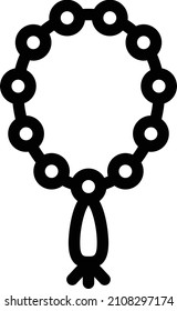 bead vector thin line icon