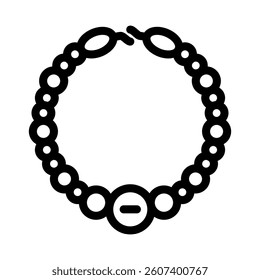 beaded bracelet diy fashion handmade line icon vector. beaded bracelet diy fashion handmade sign. isolated contour symbol black illustration