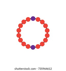 beaded bracelet flat icon. You can be used beaded bracelet icon for several purposes like: websites, UI, UX, print templates, presentation templates, info-graphics, web and mobile phone apps.
