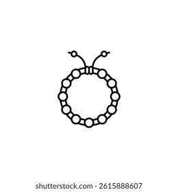 Beaded Bracelet vector line icon icons design