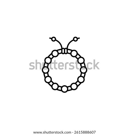 Beaded Bracelet vector line icon icons design