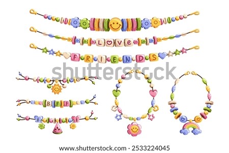Beaded Bracelets With Friendly Designs And Empowering Words as Love, BFF and Friends Perfect For Gifting And Friendship