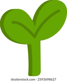 Beaded Clover Element Vector Illustration