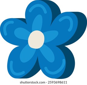 Beaded Flower Element Vector Illustration
