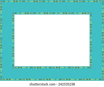 Beaded frame-Beaded patterned frame with mosaic border; can be used for baby showers, Easter, Thanksgiving, Christmas invites, Valentines invite or other occasions