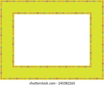 Beaded frame-Beaded patterned frame with mosaic border; can be used for baby showers, Easter, Thanksgiving, Christmas invites, Valentines invite or other occasions