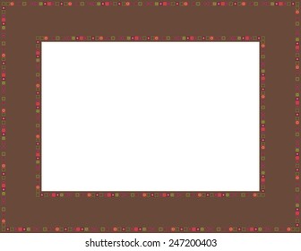 Beaded frame-Beaded patterned frame with mosaic border; can be used for baby showers, Easter, Thanksgiving, Christmas invites, Valentines invite or other occasions