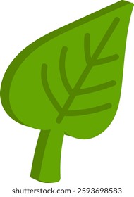 Beaded Leaf Element Vector Illustration