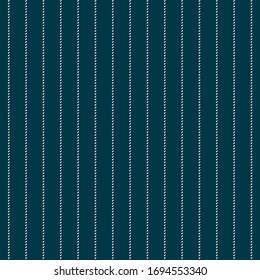 A Beaded Pinstripe Seamless Pattern In Blue And White.