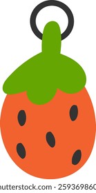 Beaded Strawberry Element Vector Illustration