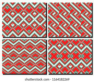 Beading design, tribal design, tribal beads, bead necklace, african beads, ethnic seamless pattern, embroidery cross, squares, diamonds, chevrons. 