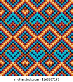 Beading design, tribal design, tribal beads, bead necklace, african beads, ethnic seamless pattern, embroidery cross, squares, diamonds, chevrons. 
