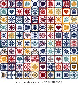 Beading design, tribal design, tribal beads, bead necklace, african beads, ethnic seamless pattern, embroidery cross, squares, diamonds, chevrons. 