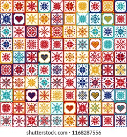 Beading design, tribal design, tribal beads, bead necklace, african beads, ethnic seamless pattern, embroidery cross, squares, diamonds, chevrons. 