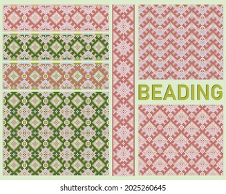 beading, embellishment, seamless, pattern and border