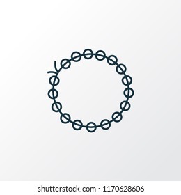 Beading icon line symbol. Premium quality isolated bracelet element in trendy style.