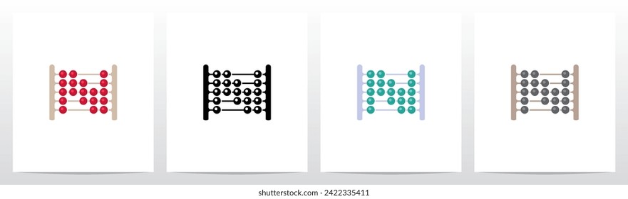 Bebidas Letra abacus Diseño de logotipo N