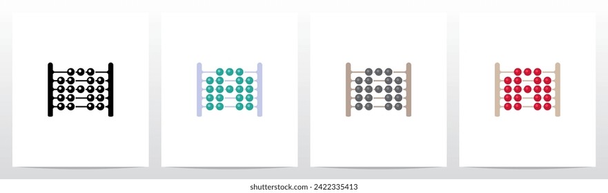 Beads Abacus Letter Logo Design A