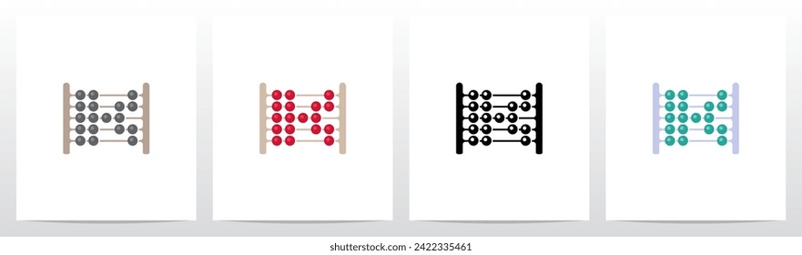 Beads Abacus Letter Logo Design K