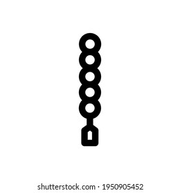 Beads, accessory icon. Simple line, outline vector elements of last day of carnival icons for ui and ux, website or mobile application
