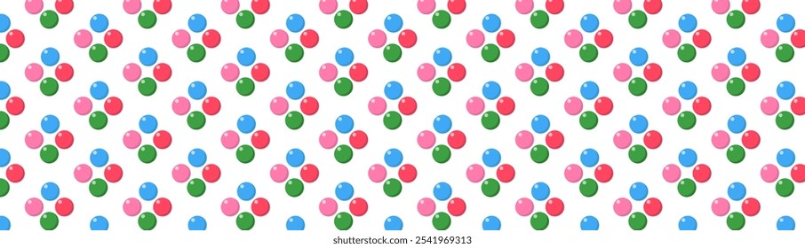 beads balls colored pattern on transparent background