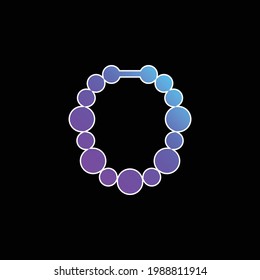 Beads blue gradient vector icon